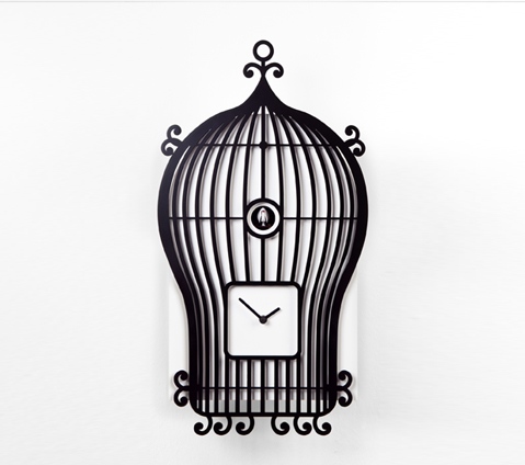 שעון קוקיה ממתכת Rustic