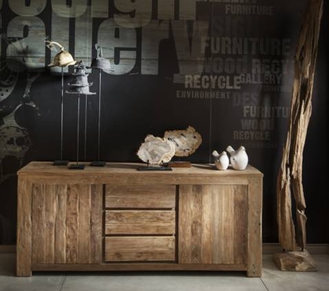 מזנון עץ עם מגירות מזנון עץ עם מגירות