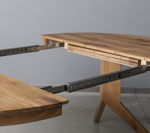 שולחן עץ עגול נפתח