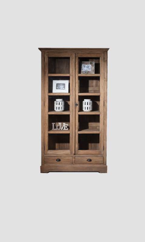 ויטרינה עץ וזכוכית