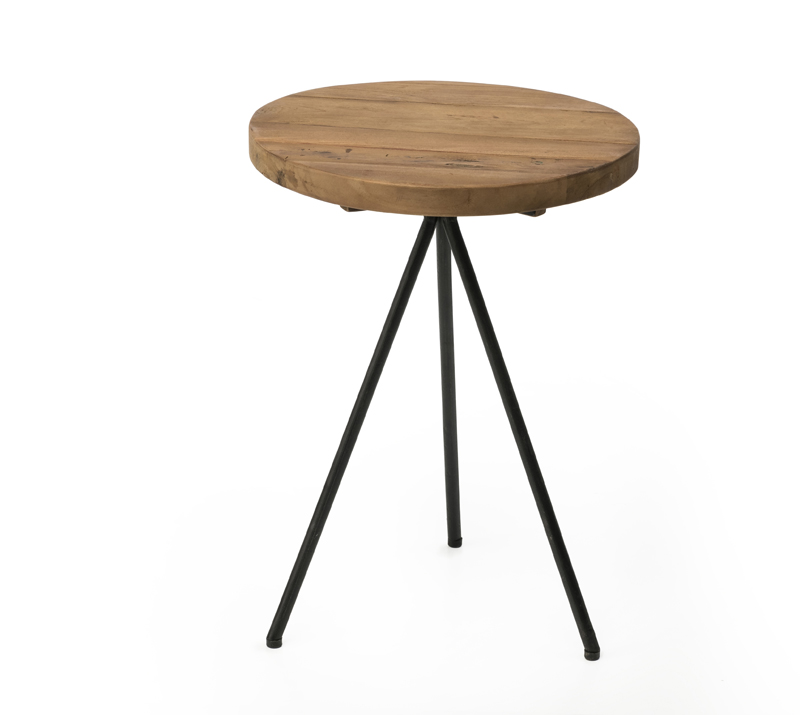 שולחן צד עגול עץ