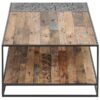 שולחן מלבני משולב עץ מלא וברזל