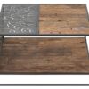 שולחן סלון עץ ממוחזר משולב ברזל