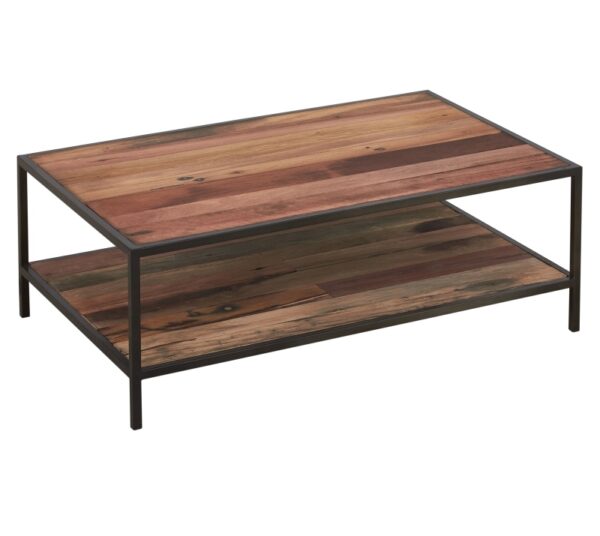 שולחן סלון מלבני מעץ מלא