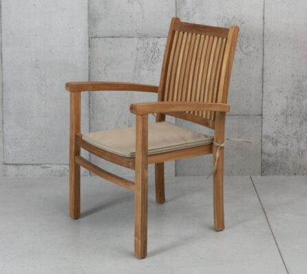 כסא גינה עץ עם משענות