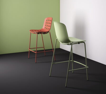 כיסא בר עם ידיות