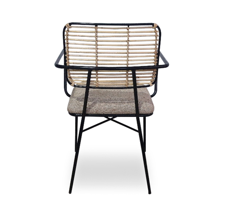 כיסא אוכל גב ראטן