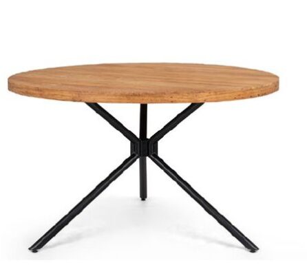 שולחן עגול משולב ברזל