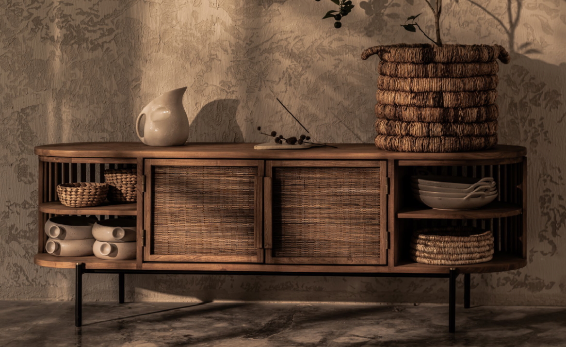 שידת טלוויזיה טיק ממוחזר