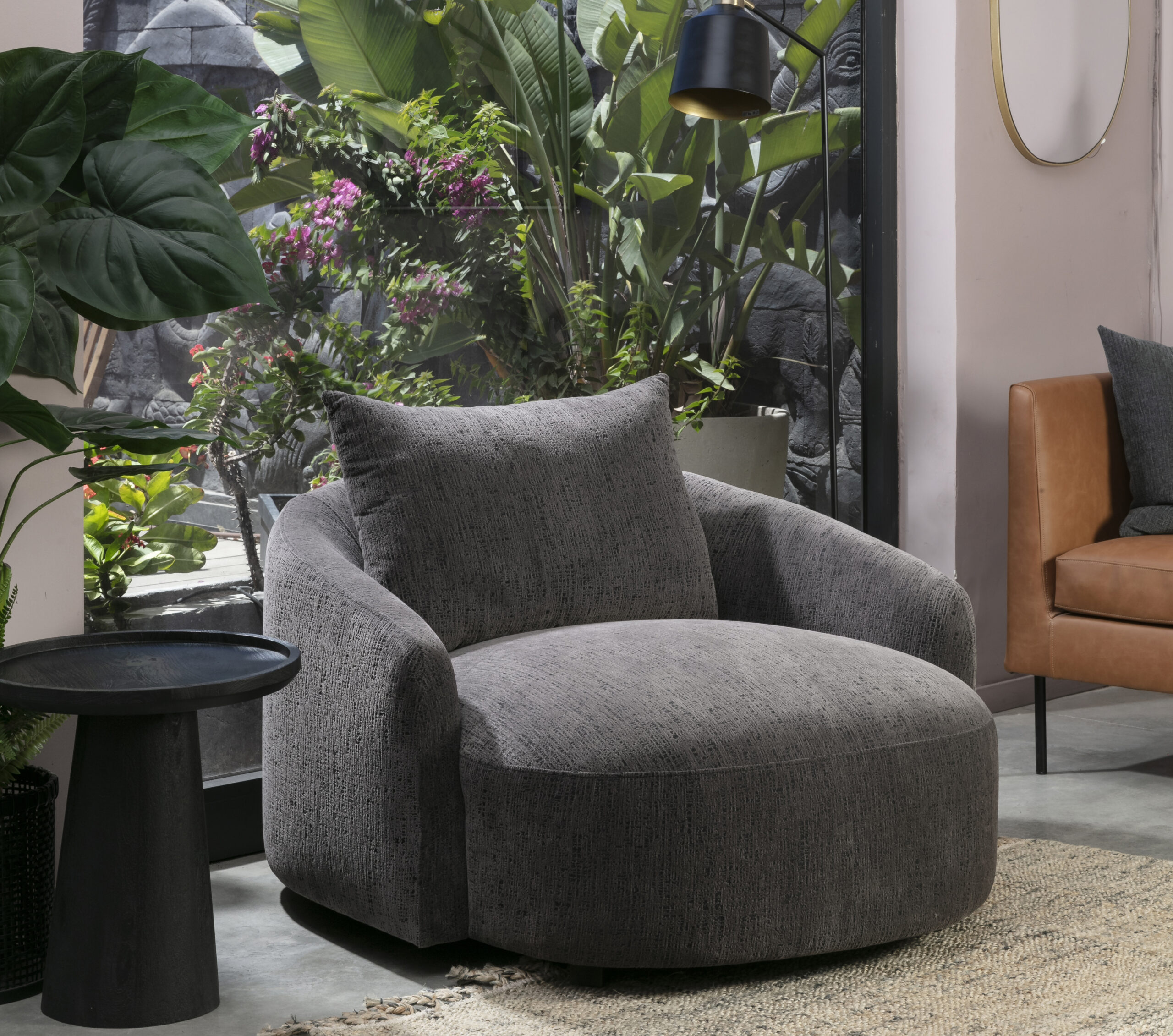 כורסת רביצה עגולה