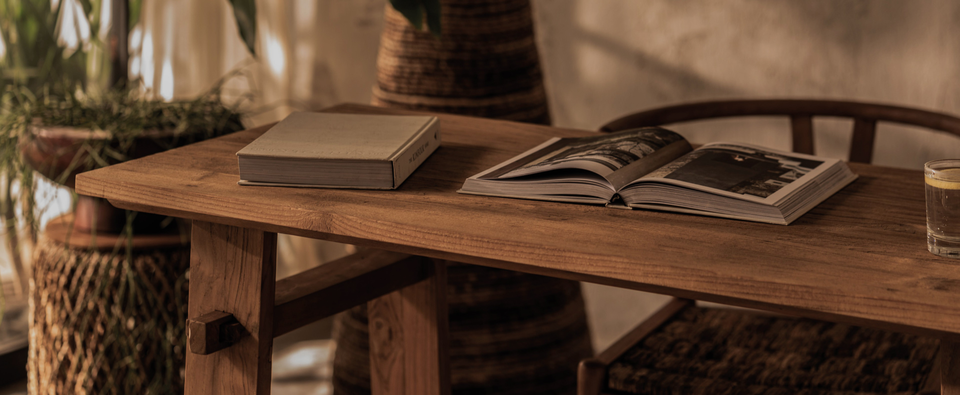 שולחן עבודה מעץ מלא