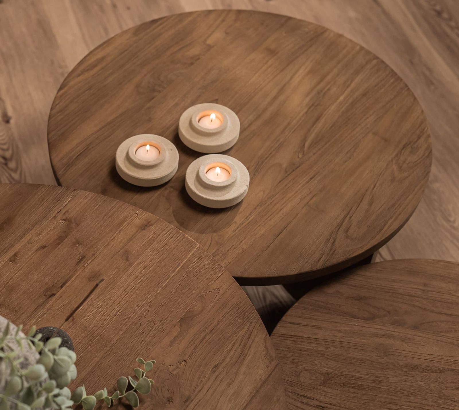 שלישיית שולחנות סלון